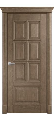 Дверь межкомнатная Россо 7 Цвет Дуб Мускат Покрытие Шпон натуральный  Наличник Британия Цена 71900