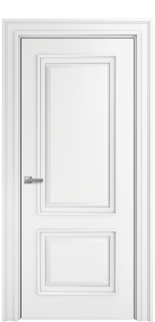 Дверь межкомнатная Palermo 2 Цвет Белый Покрытие Эмаль  Наличник Lacio 110 Цена 89775