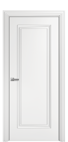 Дверь межкомнатная Turin 1 Цвет Белый Покрытие Эмаль  Наличник ML 85 Цена 68325