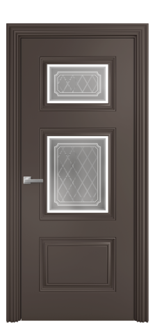 Дверь межкомнатная Turin 3 Цвет Белый Покрытие Эмаль  Наличник ML 85 Цена 48875