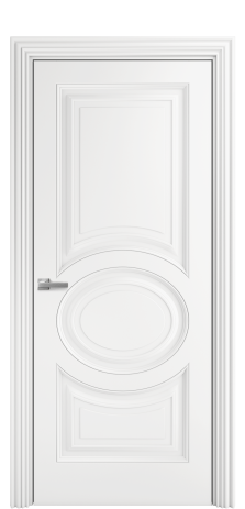 Дверь межкомнатная Бергамо 5 Цвет Белый Покрытие Эмаль  Наличник ML 85 Цена 61825