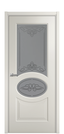 Дверь межкомнатная Рино 6 Цвет Дымчатый Покрытие Эмаль  Наличник L 50 Цена 44975