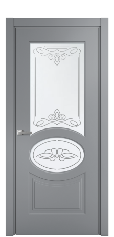 Дверь межкомнатная Lina 6 Цвет Гриджио Покрытие Эмаль  Наличник L 75 Цена 42675