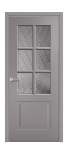 Дверь межкомнатная Paulo 1 Цвет Ирис Покрытие Эмаль  Наличник L 50 Цена 42530