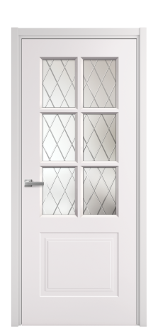 Дверь межкомнатная Paulo 1 Цвет Крем Покрытие Эмаль  Наличник L 50 Цена 41980