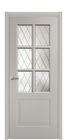 Дверь межкомнатная Paulo 1 Цвет Зеленый Покрытие Эмаль  Наличник L 50 Цена 41718