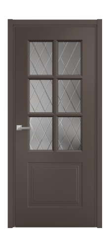 Дверь межкомнатная Paulo 1 Цвет Коричневый Покрытие Эмаль  Наличник L 50 Цена 43773