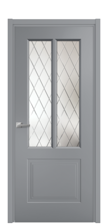 Дверь межкомнатная Paulo 2 Цвет Гриджио Покрытие Эмаль  Наличник L 50 Цена 43223