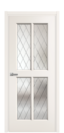 Дверь межкомнатная Paulo 3 Цвет Молочный Покрытие Эмаль  Наличник L 50 Цена 42765