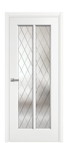 Дверь межкомнатная Paulo 4 Цвет Белый Покрытие Эмаль  Наличник L 50 Цена 42765