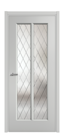 Дверь межкомнатная Paulo 4 Цвет Серый Шелк Покрытие Эмаль  Наличник L 50 Цена 42765