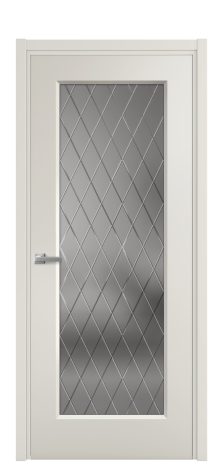 Дверь межкомнатная Rino 1 Цвет Дымчатый Покрытие Эмаль  Наличник L 50 Цена 43515