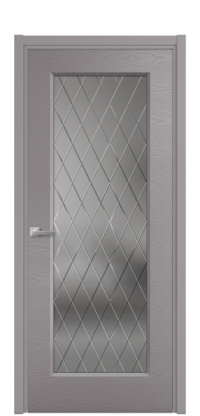 Дверь межкомнатная Rino 1 Цвет Ирис Brash Покрытие Эмаль брашированная  Наличник L 50 Цена 47415