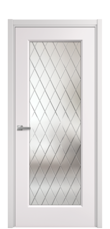 Дверь межкомнатная Rino 1 Цвет Дымчатый Покрытие Эмаль  Наличник L 50 Цена 43515