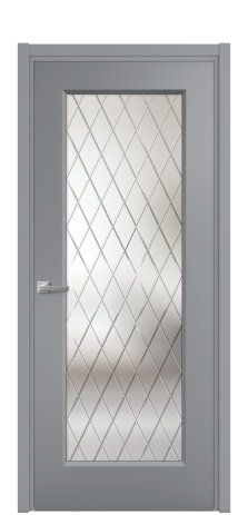 Дверь межкомнатная Rino 1 Цвет Ирис Покрытие Эмаль  Наличник L 50 Цена 43515