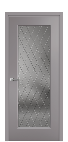 Дверь межкомнатная Rino 1 Цвет Антрацит Покрытие Эмаль  Наличник L 50 Цена 44758