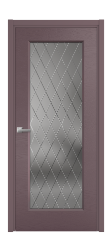 Дверь межкомнатная Rino 1 Цвет Лиловый Brash Покрытие Эмаль брашированная  Наличник L 50 Цена 47415