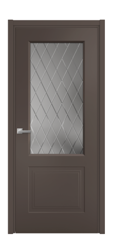 Дверь межкомнатная Rino 2 Цвет Коричневый Покрытие Эмаль  Наличник L 50 Цена 44558