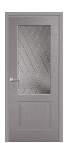 Дверь межкомнатная Rino 2 Цвет Ирис Brash Покрытие Эмаль брашированная  Наличник L 50 Цена 47215