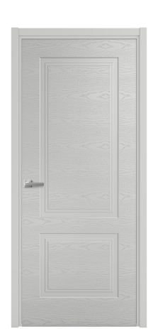 Дверь межкомнатная Rino 2 Цвет Серый Шелк Brash Покрытие Эмаль брашированная  Наличник L 50 Цена 44375