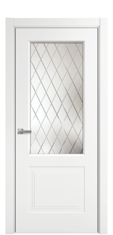 Дверь межкомнатная Rino 2 Цвет Белый Покрытие Эмаль  Наличник L 75 Цена 33810