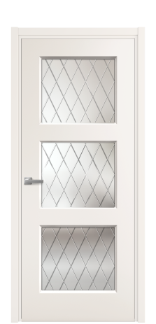 Дверь межкомнатная Rino 3 Цвет Молочный Покрытие Эмаль  Наличник L 50 Цена 42050