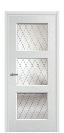 Дверь межкомнатная Rino 3 Цвет Облачный Brash Покрытие Эмаль брашированная  Наличник L 50 Цена 45950