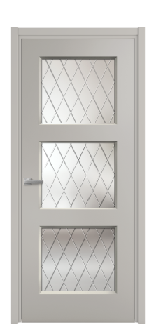 Дверь межкомнатная Rino 3 Цвет Зеленый Покрытие Эмаль  Наличник L 50 Цена 43843