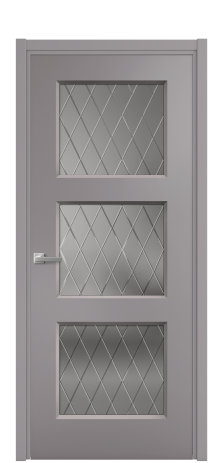 Дверь межкомнатная Rino 3 Цвет Антрацит Покрытие Эмаль  Наличник L 50 Цена 43843