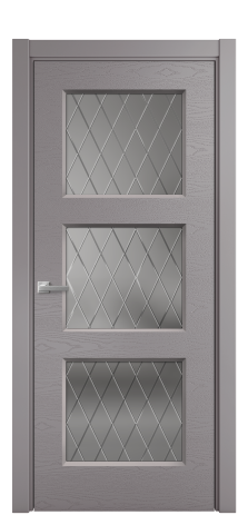 Дверь межкомнатная Рино 3 Цвет Ирис Brash Покрытие Эмаль брашированная  Наличник L 75 Цена 46500