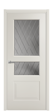 Дверь межкомнатная Rino 4 Цвет Дымчатый Покрытие Эмаль  Наличник L 50 Цена 42600