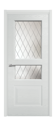 Дверь межкомнатная Rino 4 Цвет Облачный Brash Покрытие Эмаль брашированная  Наличник L 50 Цена 45950