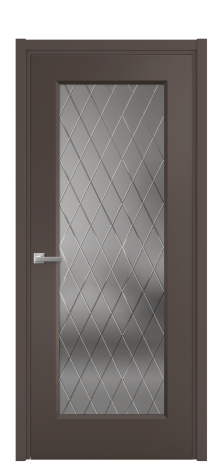 Дверь межкомнатная Plain 1 Цвет Коричневый Покрытие Эмаль  Наличник L 50 Цена 43708