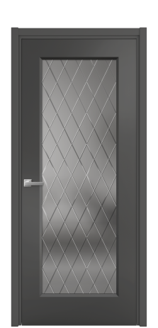 Дверь межкомнатная Plain 1 Цвет Антрацит Покрытие Эмаль  Наличник L 50 Цена 43708