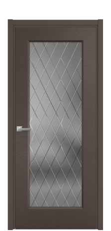 Дверь межкомнатная Plain 1 Цвет Коричневый Brash Покрытие Эмаль брашированная  Наличник L 50 Цена 46415