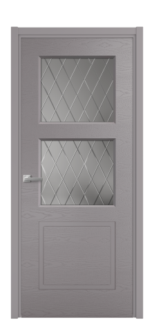 Дверь межкомнатная Plain 3 Цвет Ирис Brash Покрытие Эмаль брашированная  Наличник L 50 Цена 45500