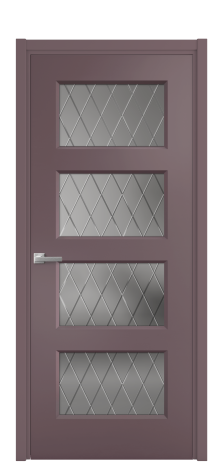 Дверь межкомнатная Plain 4 Цвет Лиловый Покрытие Эмаль  Наличник L 50 Цена 42793
