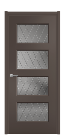 Дверь межкомнатная Plain 4 Цвет Коричневый Покрытие Эмаль  Наличник L 50 Цена 42793