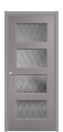 Дверь межкомнатная Plain 4 Цвет Ирис Brash Покрытие Эмаль брашированная  Наличник L 50 Цена 45500