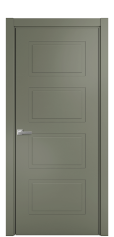 Дверь межкомнатная Plain 4 Цвет Зеленый Покрытие Эмаль  Наличник L 75 Цена 34150
