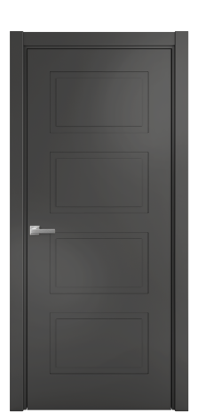 Дверь межкомнатная Plain 4 Цвет Антрацит Покрытие Эмаль  Наличник L 75 Цена 34150