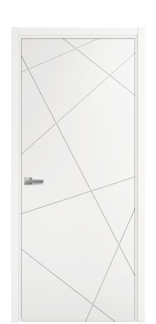 Дверь межкомнатная Твист 01 Цвет Белый Покрытие Эмаль  Наличник L 50 Цена 39475