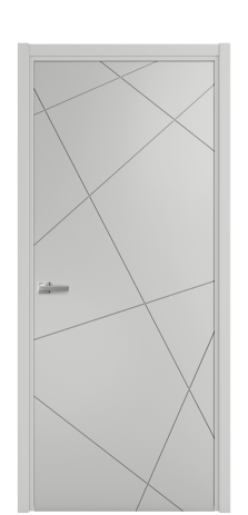 Дверь межкомнатная Twist 01 Цвет Телегрей Покрытие Эмаль  Наличник L 50 Цена 39475