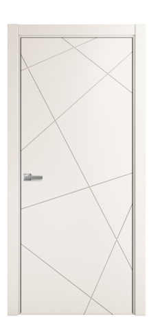 Дверь межкомнатная Twist 01 Цвет Молочный Покрытие Эмаль  Наличник L 75 Цена 35975