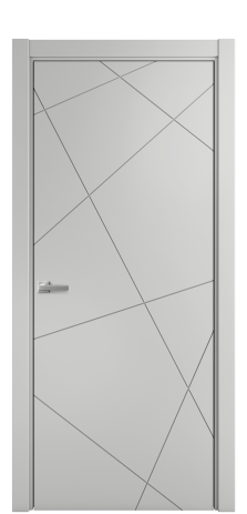 Дверь межкомнатная Twist 01 Цвет Телегрей Покрытие Эмаль  Наличник L 75 Цена 35975