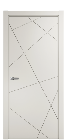 Дверь межкомнатная Twist 01 Цвет Лайт Грей Покрытие ПВХ SOFT (ПЭТ) Наличник L 75 Цена 22165