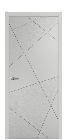 Дверь межкомнатная Твист 01 Цвет Телегрей Brash Покрытие Эмаль брашированная  Наличник L 50 Цена 46325