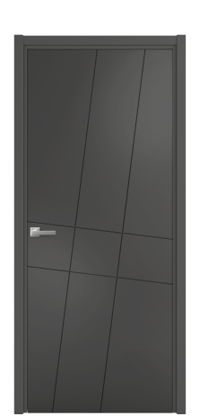 Дверь межкомнатная Twist 02 Цвет Антрацит Покрытие Эмаль  Наличник L 50 Цена 40668