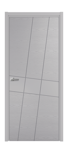 Дверь межкомнатная Twist 02 Цвет Галечный Brash Покрытие Эмаль брашированная  Наличник L 50 Цена 46325