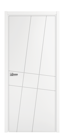 Дверь межкомнатная Twist 02 Цвет Белый Покрытие Эмаль  Наличник L 50 Цена 39675